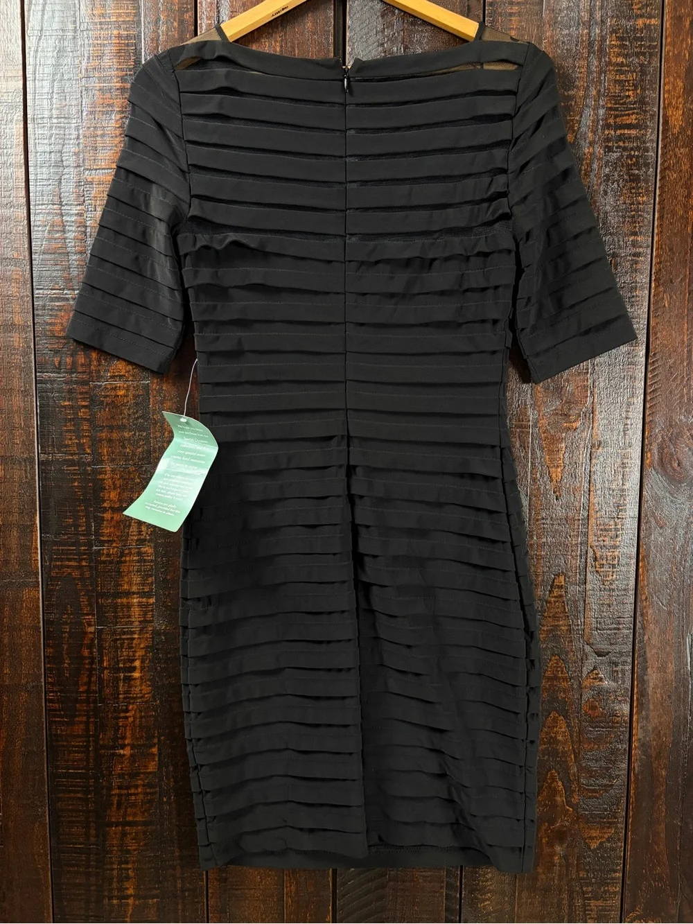 Simply Liliana Black Pleated Sheath Dress Size 4